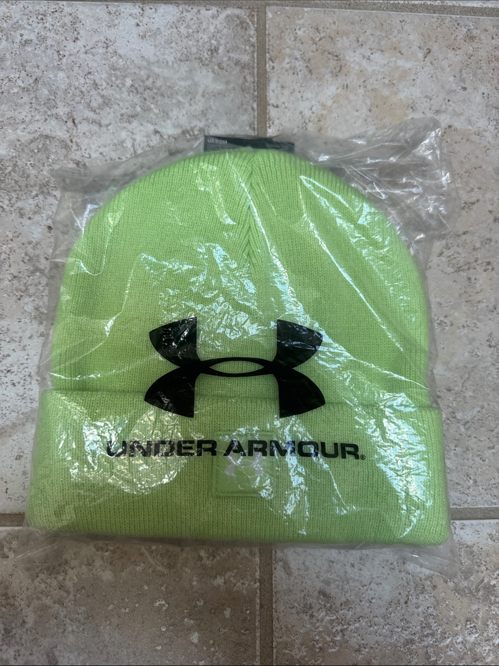 Under Armour Kids Lime Green Knit Beanie